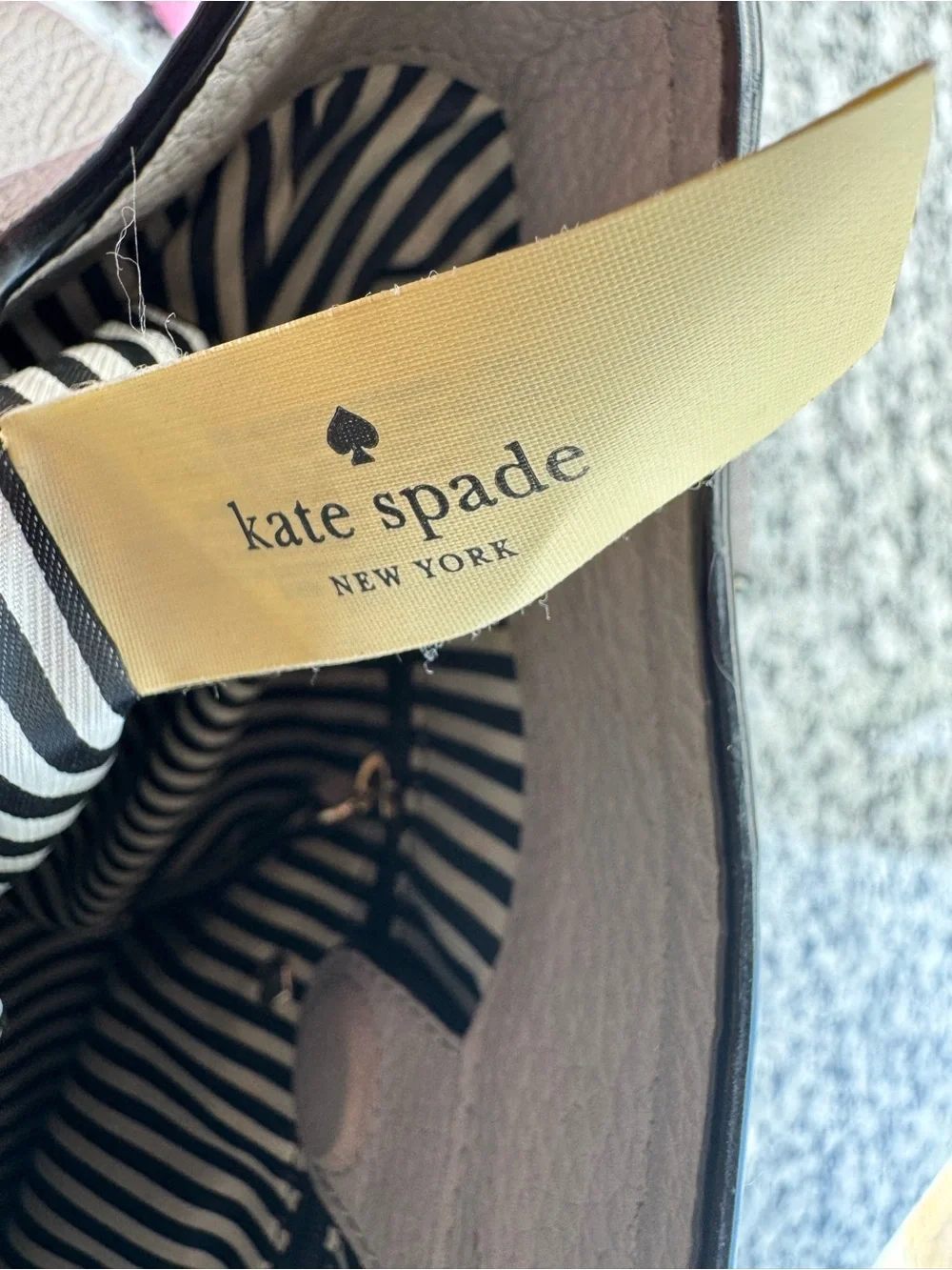 kate spade Gray Pebbled Leather Satchel with Crossbody Strap